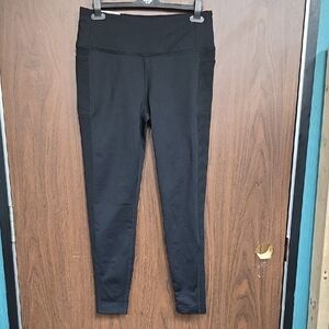 Mondetta Size L Black High Rise Jacquard Panel Legging
